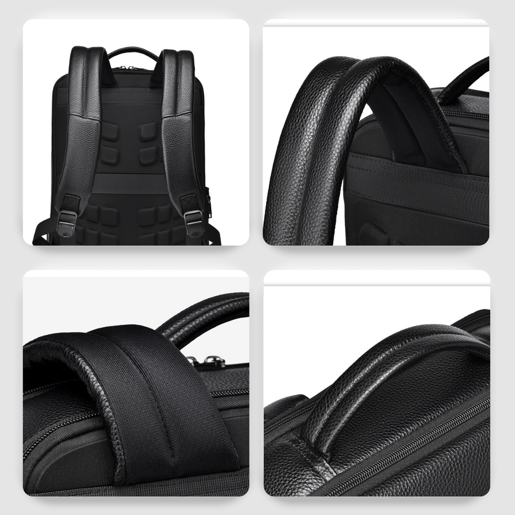 Balo da nam nữ tích hợp cổng sạc USB IDIGO MBP1 - 20001, Balo đựng laptop 15.6 inch da bò thật cao cấp