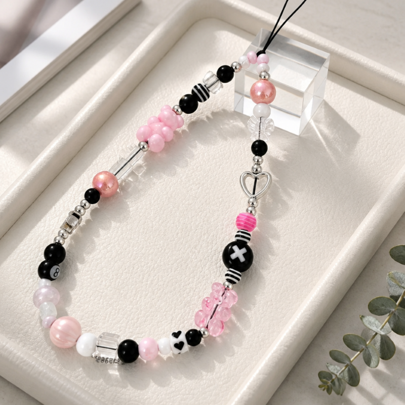 Dây treo điện thoại thời trang dễ thương IDIGO FA4 - 4015, móc khóa charm treo túi thời trang