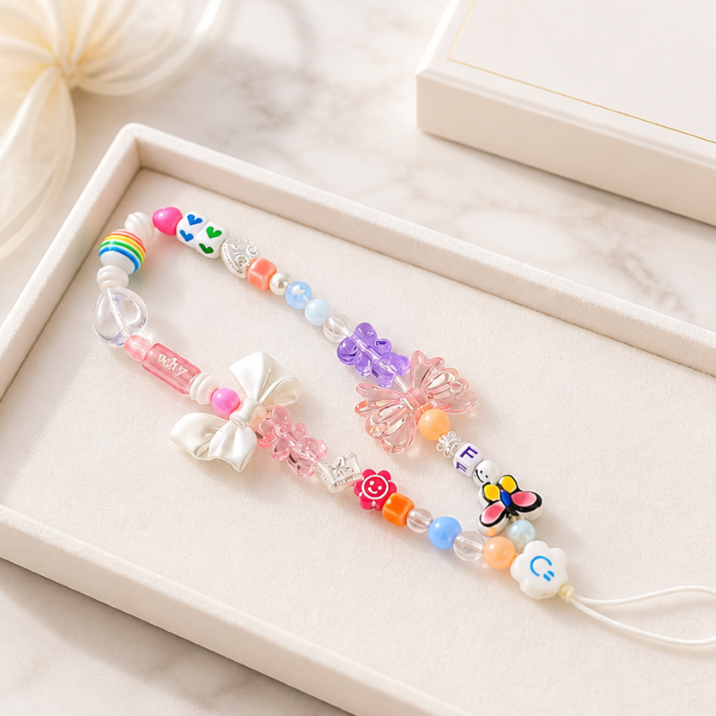 Phụ kiện charm thời trang trang trí túi xách IDIGO FA4 - 4008, dây đeo điện thoại chống thất lạc