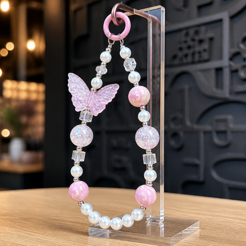 Dây treo điện thoại thời trang dễ thương IDIGO FA4-2004, charm móc khoá trang trí và phụ kiện túi nhiều màu