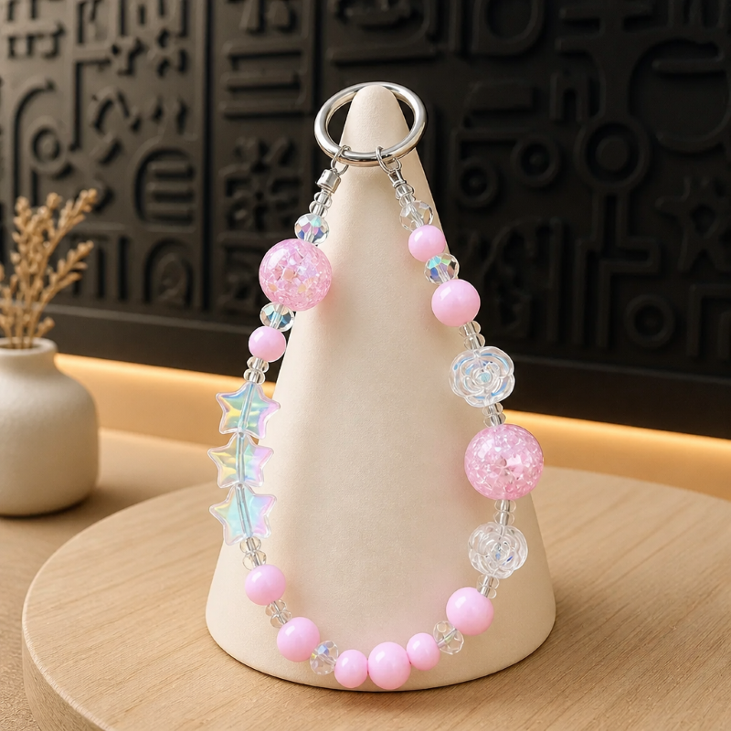 Dây treo điện thoại thời trang dễ thương IDIGO FA4-2004, charm móc khoá trang trí và phụ kiện túi nhiều màu