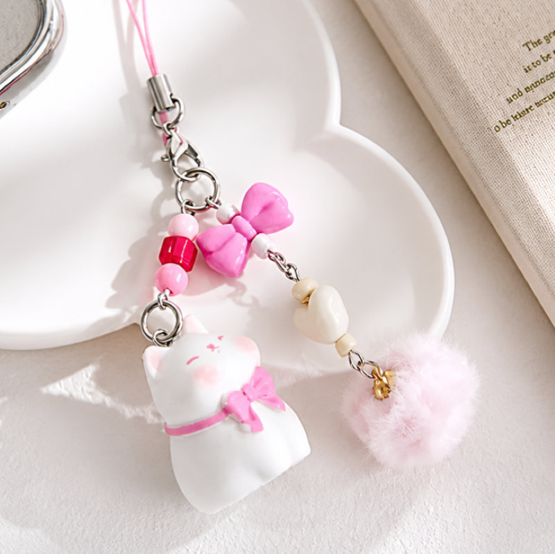 Móc khóa charm treo túi thời trang IDIGO FA4 - 4012, dây đeo điện thoại và phụ kiện túi đa năng cho nữ