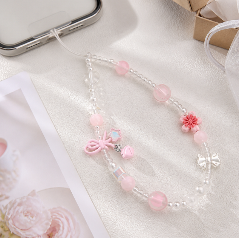 Dây treo điện thoại thời trang dễ thương IDIGO FA4 - 4018, móc khoá trang trí và phụ kiện túi nhiều màu
