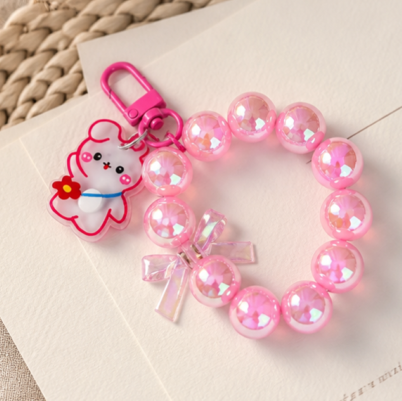 Charm hạt chuỗi treo điện thoại IDIGO FA4 - 4010, phụ kiện túi và dây đeo trang trí nhiều màu