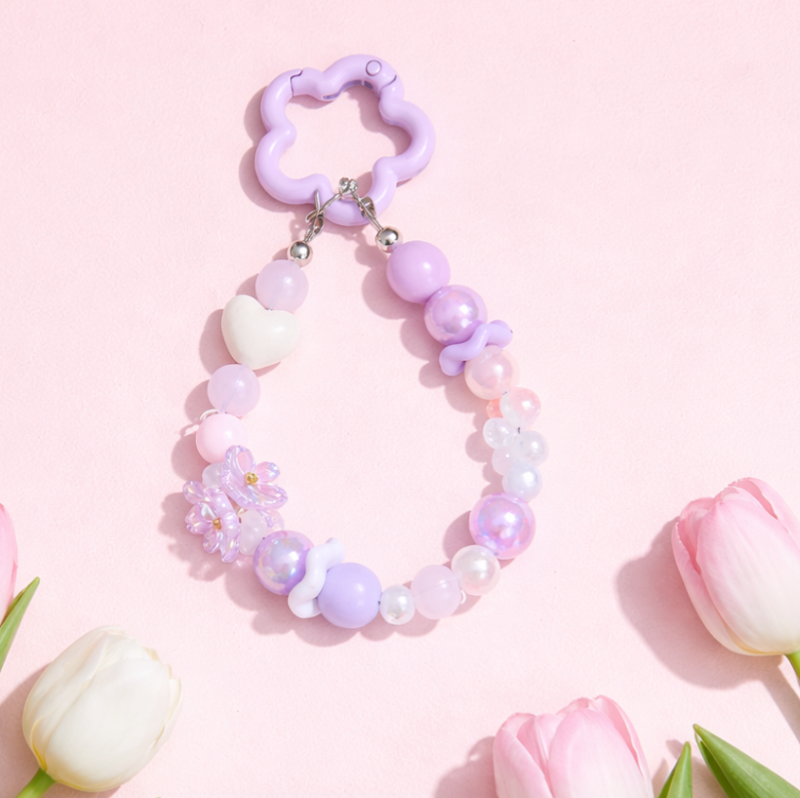 Charm hạt chuỗi treo điện thoại IDIGO FA4 - 4010, phụ kiện túi và dây đeo trang trí nhiều màu