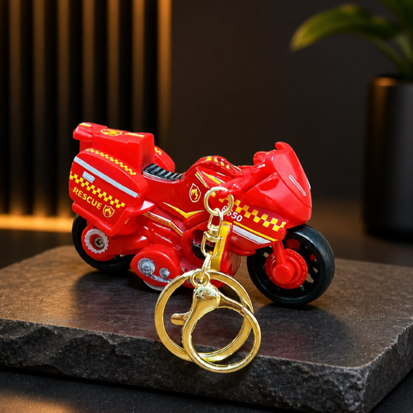  Charm phụ kiện trang trí hình xe tải/ xe máy/ xe moto IDIGO FA4-2046, Móc khóa treo túi xách hình xe mô hình cá tính 