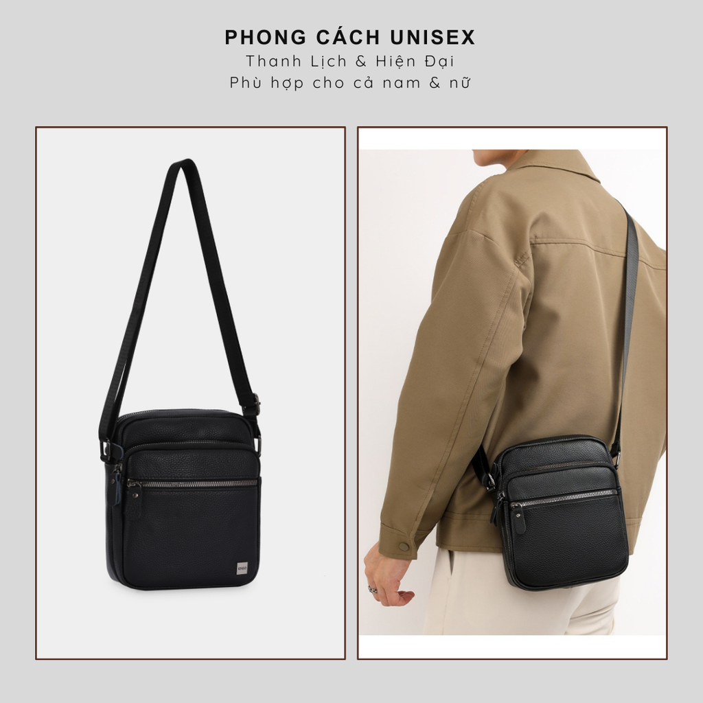 Túi đeo chéo nam da thật cao cấp, túi da công sở nam nhiều ngăn tiện lợi MB1 - 5064