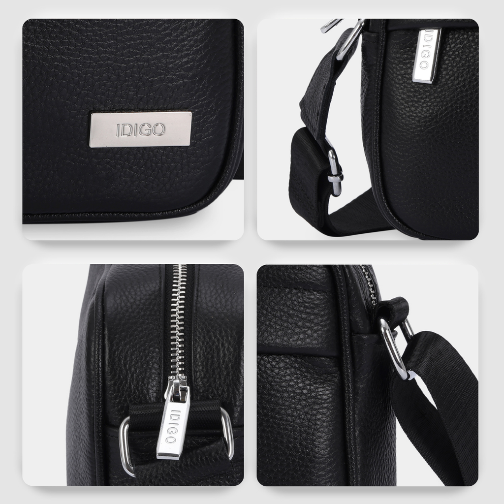 Túi đeo chéo nam da thật cao cấp, túi da công sở unisex phom chữ nhật năng động MB1 - 7010