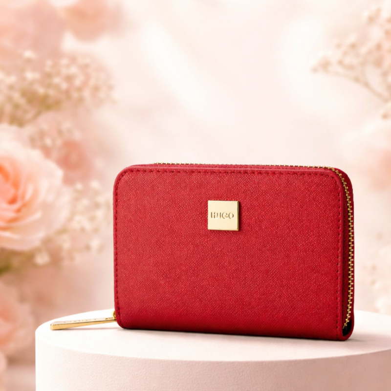 Ví nữ cầm tay dáng ngắn, ví da mini nhiều ngăn tiện dụng IDIGO FW2 - 2013