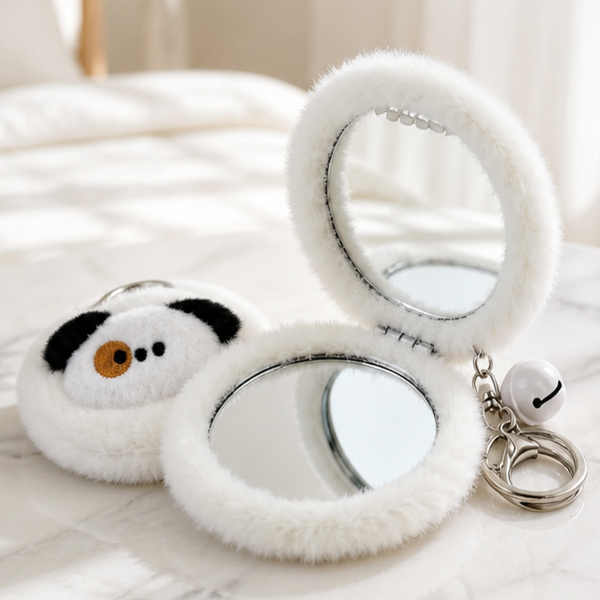  Charm móc khoá gương trang điểm mini IDIGO FA5-2011, phụ kiện trang trí túi xách gấp gọn 