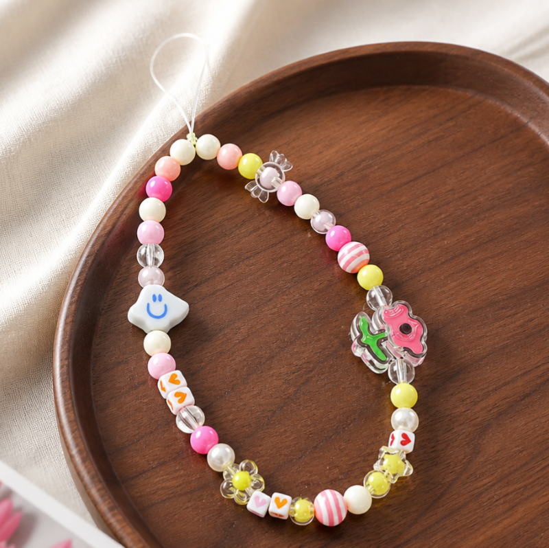 Dây treo điện thoại thời trang dễ thương IDIGO FA4 - 4015, móc khóa charm treo túi thời trang