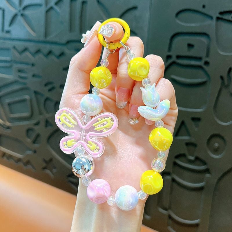 Dây treo điện thoại thời trang dễ thương IDIGO FA4-2004, charm móc khoá trang trí và phụ kiện túi nhiều màu