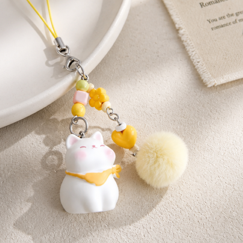 Móc khóa charm treo túi thời trang IDIGO FA4 - 4012, dây đeo điện thoại và phụ kiện túi đa năng cho nữ