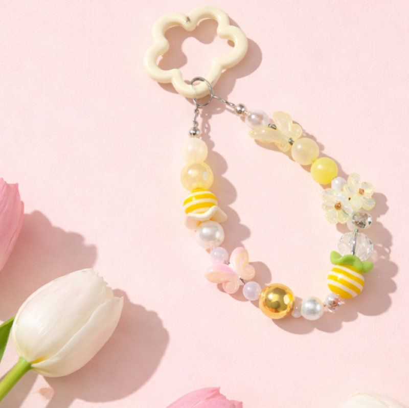 Charm hạt chuỗi treo điện thoại IDIGO FA4 - 4010, phụ kiện túi và dây đeo trang trí nhiều màu
