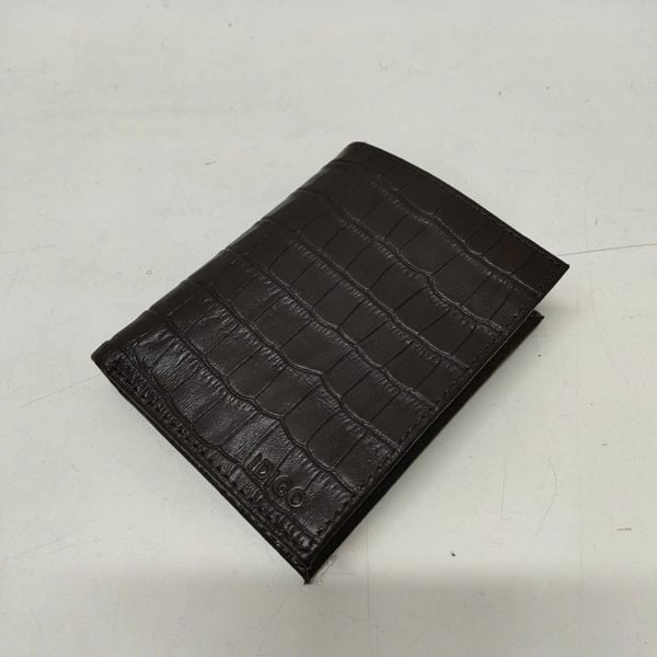  Ví nam da bò phom chữ nhật đứng lịch lãm, ví nam cầm tay họa tiết vân cá sấu IDIGO MW1 - 4329 