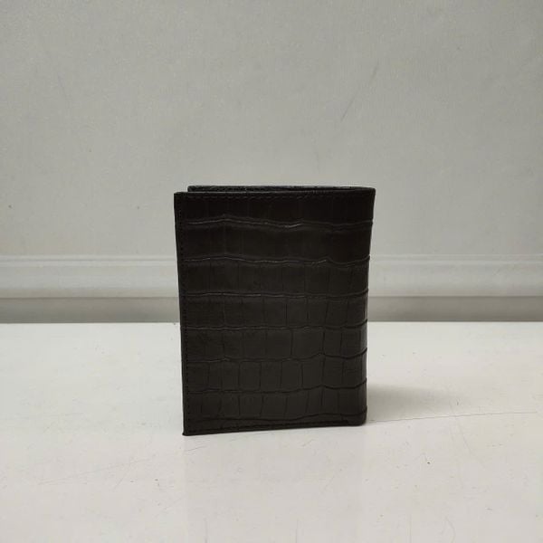  Ví nam da bò phom chữ nhật đứng lịch lãm, ví nam cầm tay họa tiết vân cá sấu IDIGO MW1 - 4329 