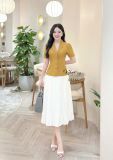  Áo cổ V cài nút bọc - D3312 