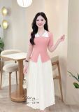  Áo cổ V phối bèo cổ form dáng ôm - D3326 