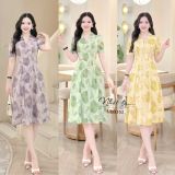  Đầm họa tiết túi giả form dáng xòe -D3352 