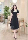  Đầm cổ V phối cách điệu đính nút kiểu - D3364 