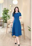  Đầm cổ sơ mi phối tay form dáng ôm - D3365 