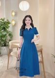  Đầm cổ sơ mi phối tay form dáng ôm - D3365 