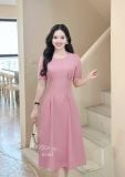  Đầm cổ tròn đơn giản form dáng xoè - D3383 