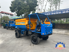 Máy trộn bê tông tự hành bồn ngang Hồng Hà 12 bao