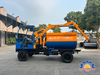 Máy trộn bê tông tự cấp liệu bồn ngang 24 bao 2 cầu động cơ 4 máy