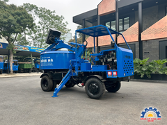 Xe trộn bê tông tự cấp liệu Hồng Hà 15 bao 2 cầu