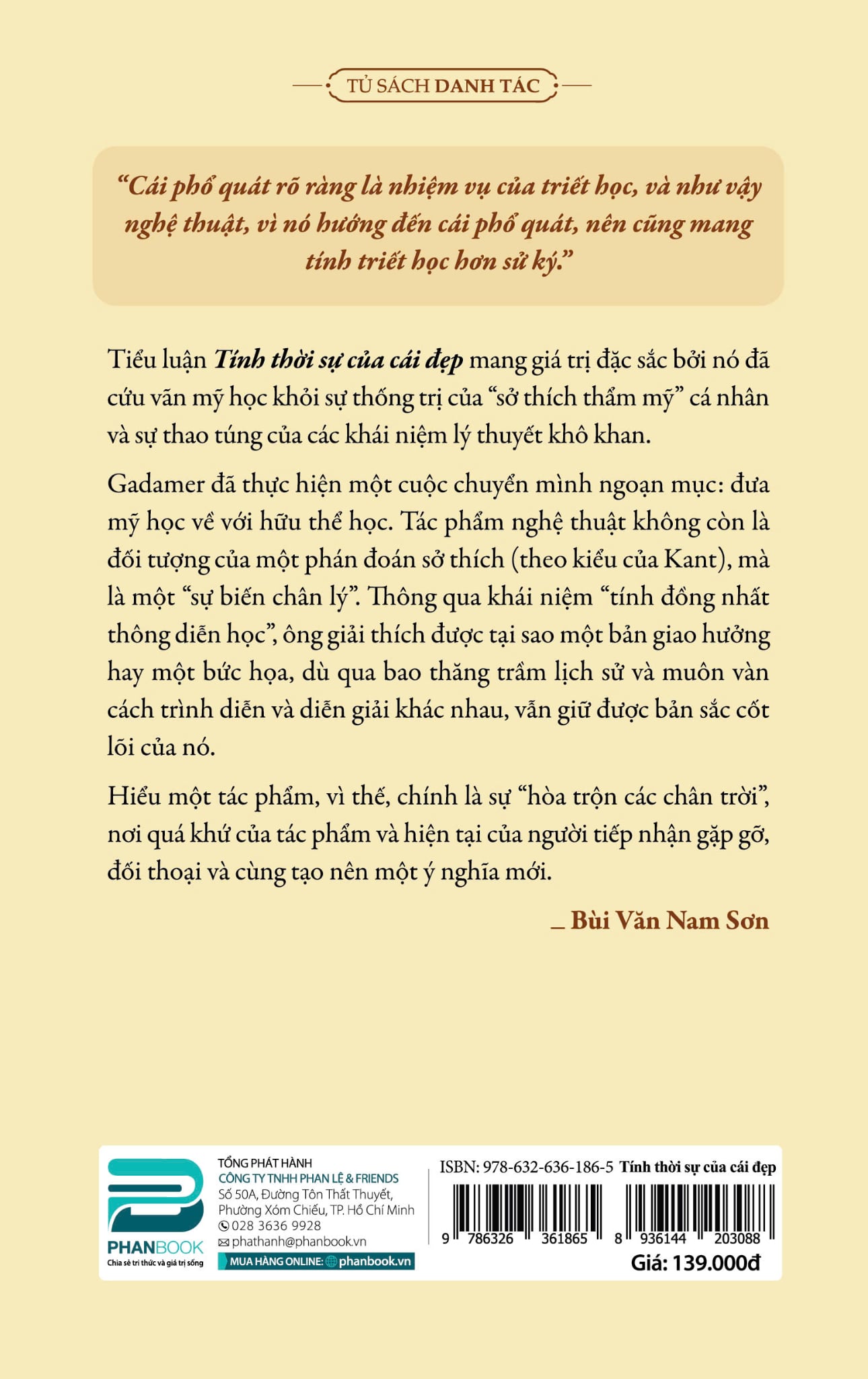 TÍNH THỜI SỰ CỦA CÁI ĐẸP - HANS-GEORG GADAMER