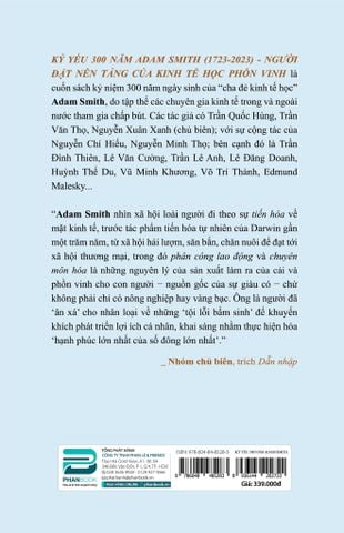 KỶ YẾU 300 NĂM ADAM SMITH (1723 - 2023) - NGƯỜI ĐẶT NỀN TẢNG CỦA KINH TẾ HỌC PHỒN VINH