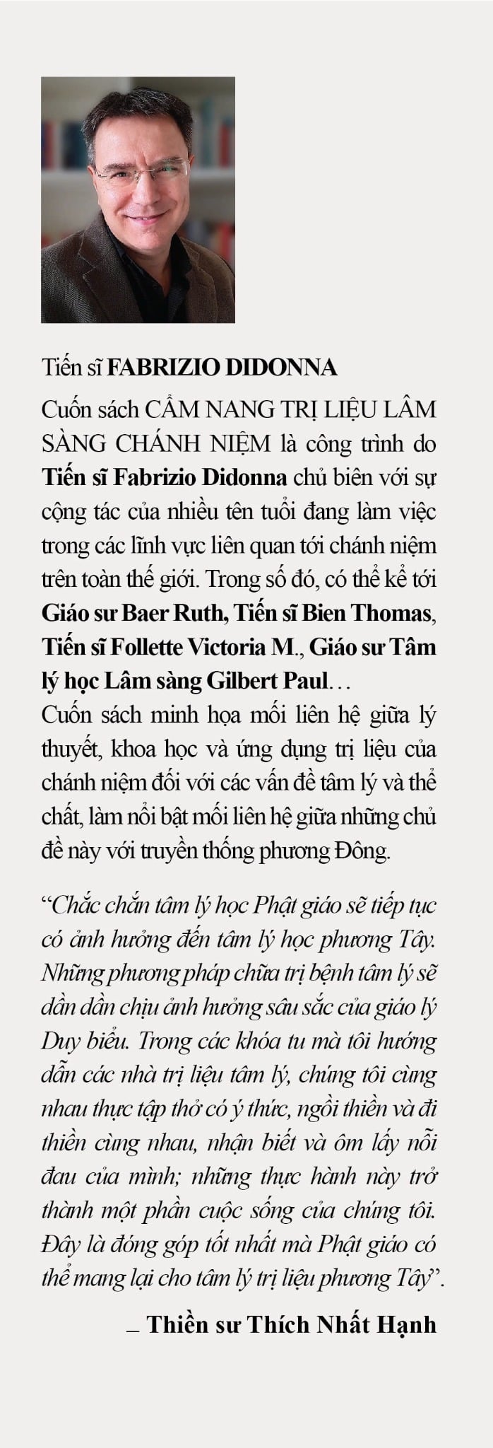 CẨM NANG TRỊ LIỆU LÂM SÀNG CHÁNH NIỆM - FABRIZIO DIDONNA