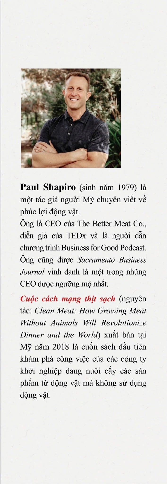 CUỘC CÁCH MẠNG THỊT SẠCH - PAUL SHAPIRO