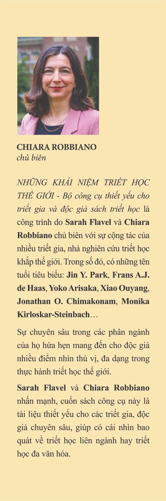 NHỮNG KHÁI NIỆM TRIẾT HỌC THẾ GIỚI - SARAH FLAVEL & CHIARA ROBBIANO