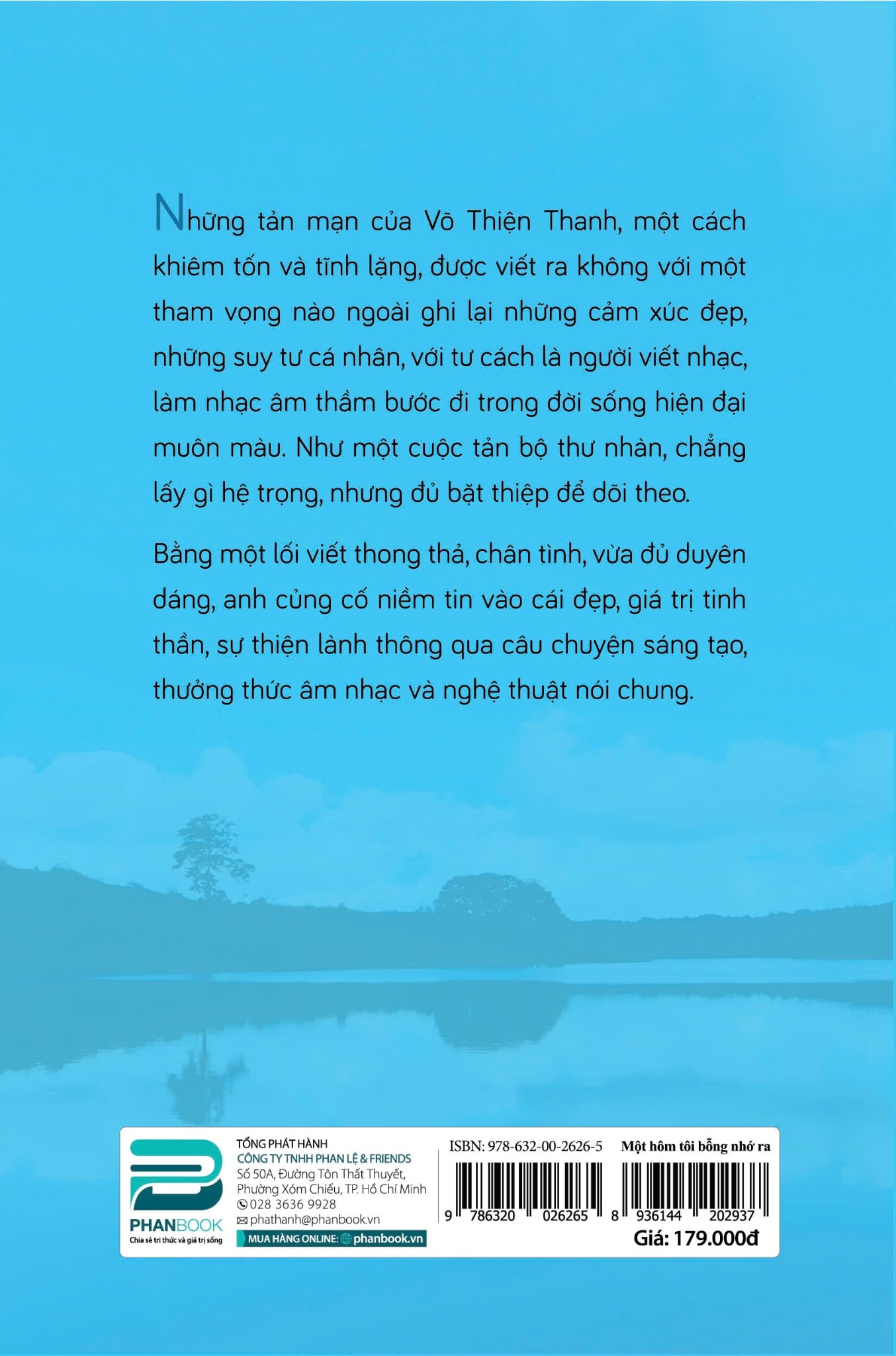MỘT HÔM TÔI BỖNG NHỚ RA (TẢN VĂN) - VÕ THIỆN THANH
