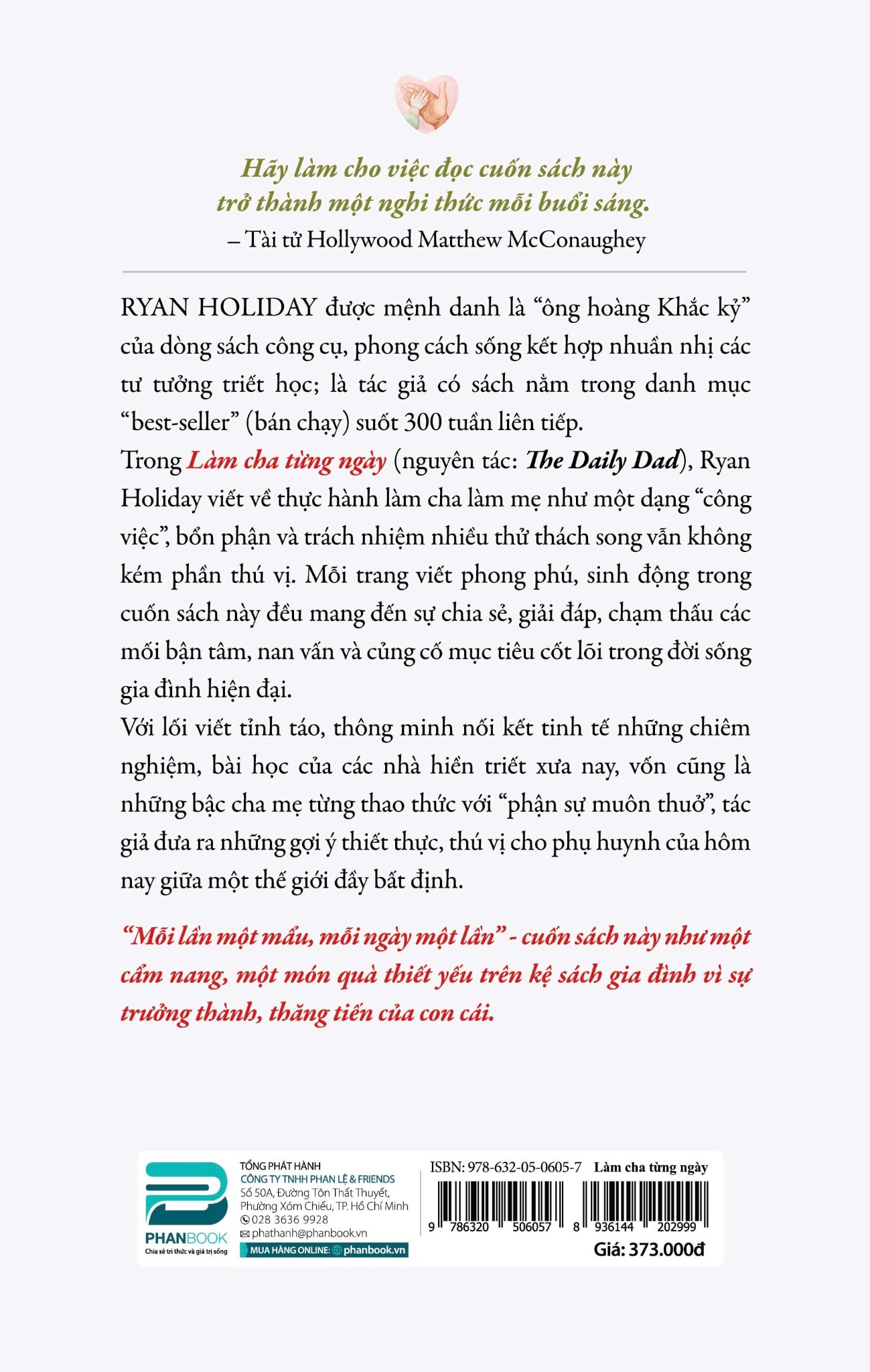 LÀM CHA TỪNG NGÀY - RYAN HOLIDAY