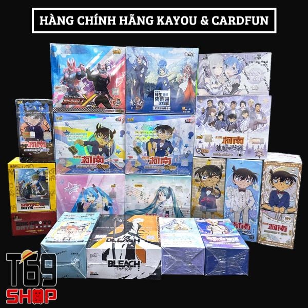 Chính hãng - Full box hộp thẻ nhân phẩm anime Detective Conan và nhiều Anime khác (Hãng KAYOU & CARDFUN)