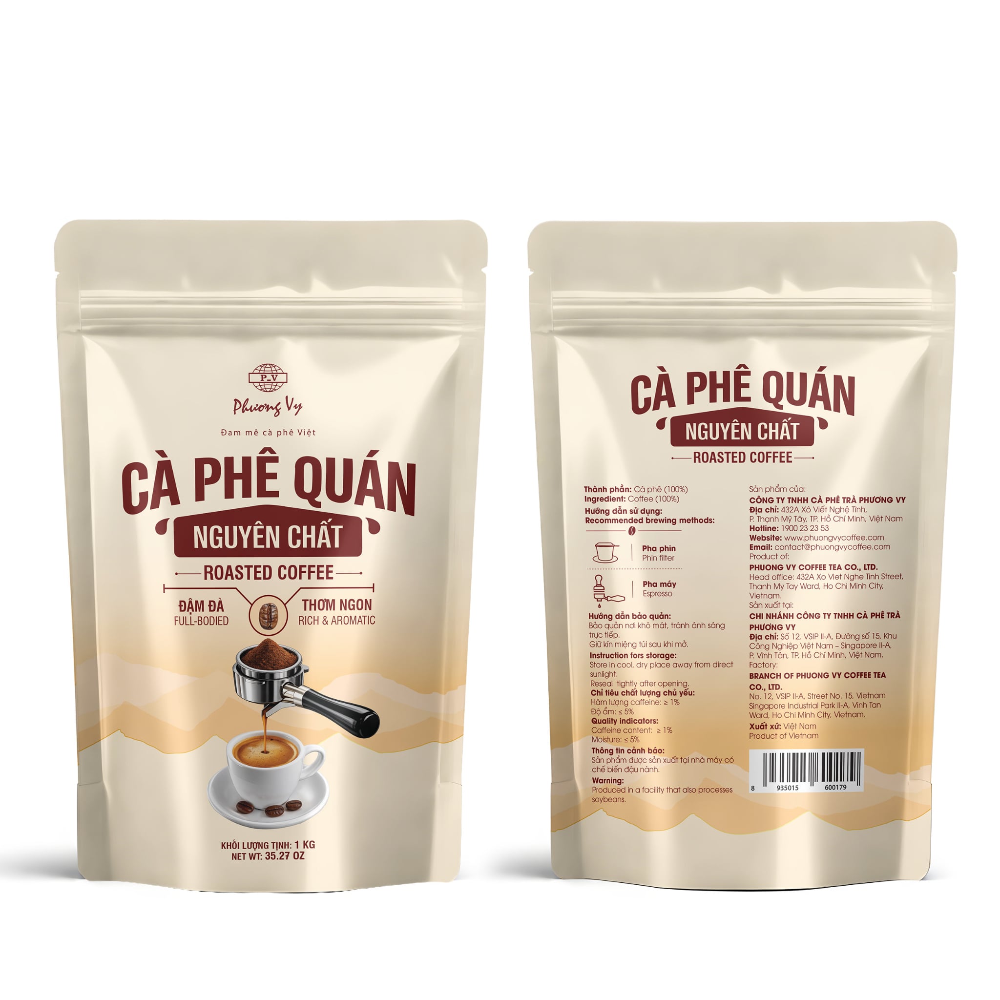 Cà phê quán nguyên chất - 1kg (HẠT)