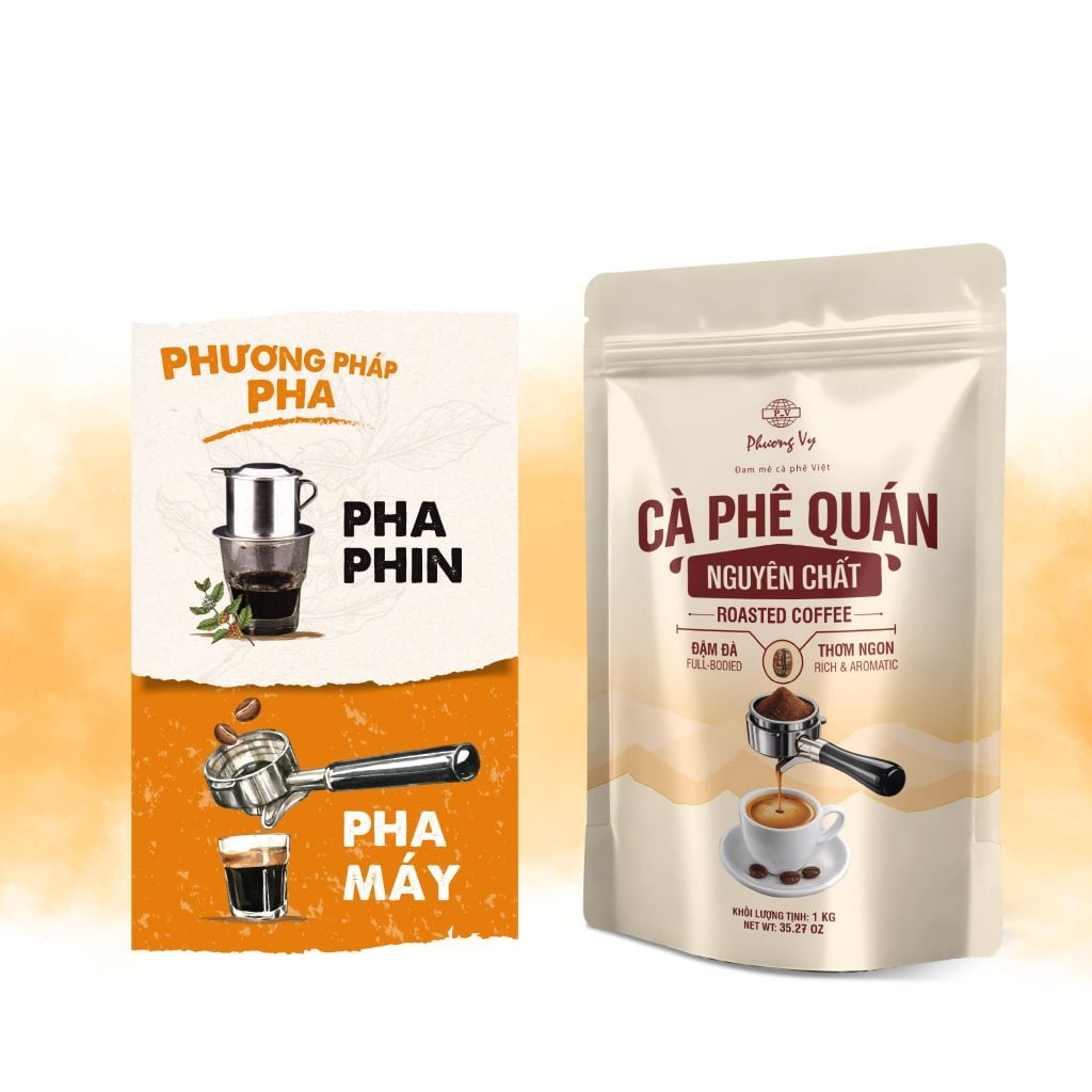 Cà phê quán nguyên chất - 1kg (HẠT)