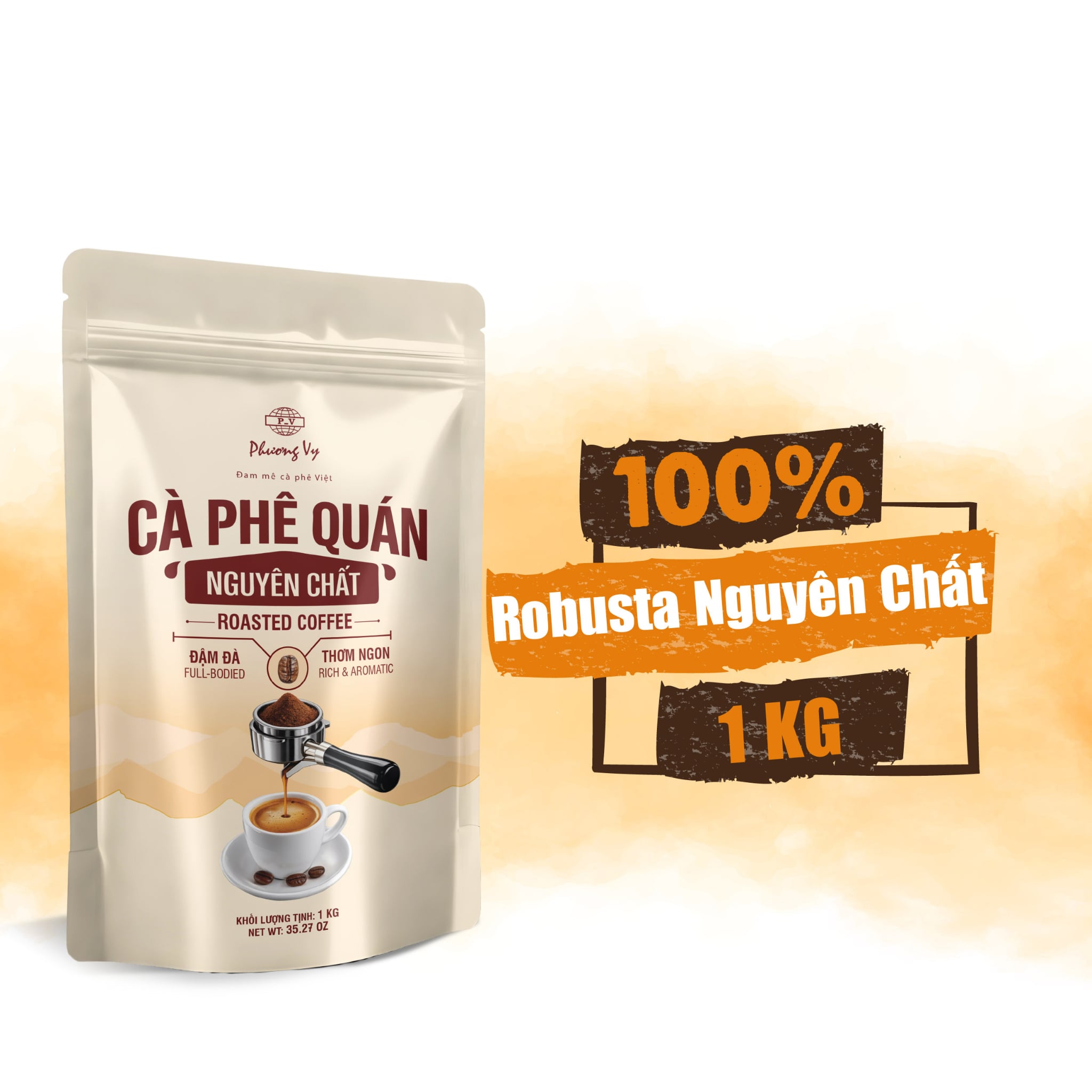 Cà phê quán nguyên chất - 1kg (HẠT)