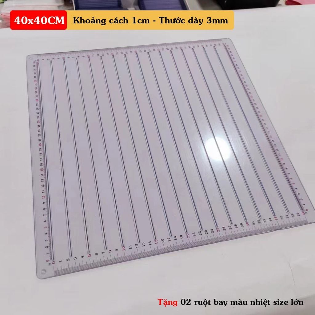 Thước kẻ dòng kẻ ô tạo khuôn căn chỉnh không gian viết thư pháp chất liệu PVC cao cấp