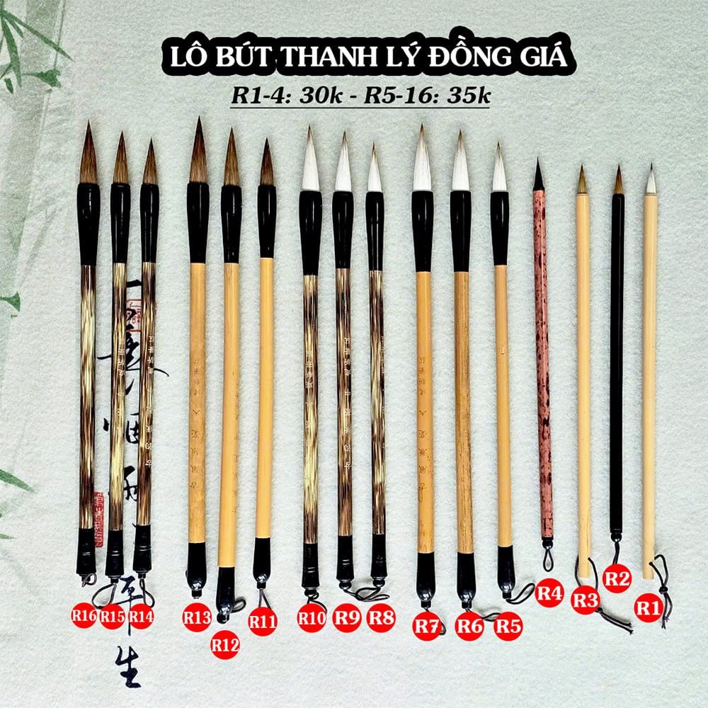Lô bút lông thanh lý giá rẻ, số lượng có hạn