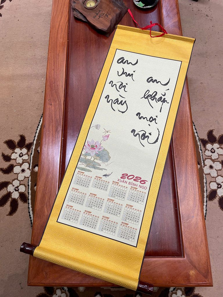 Biểu in lịch liễn thư pháp năm 2026