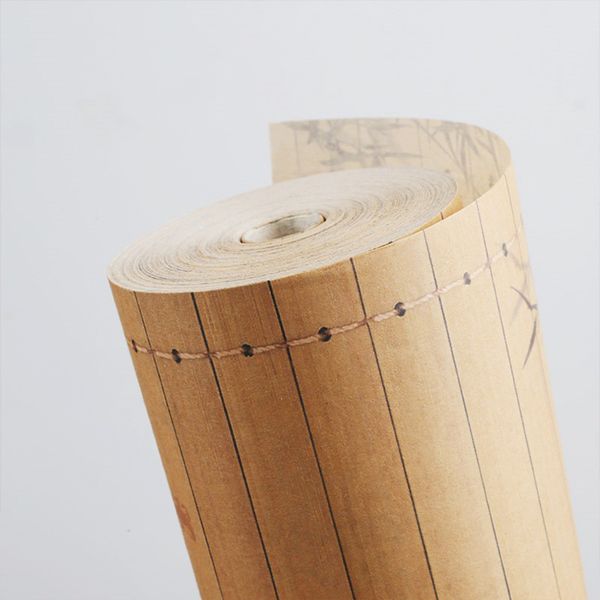 Cuộn giấy xuyến chỉ in hình thẻ tre viết chữ tiểu khải tác phẩm thư ph ...