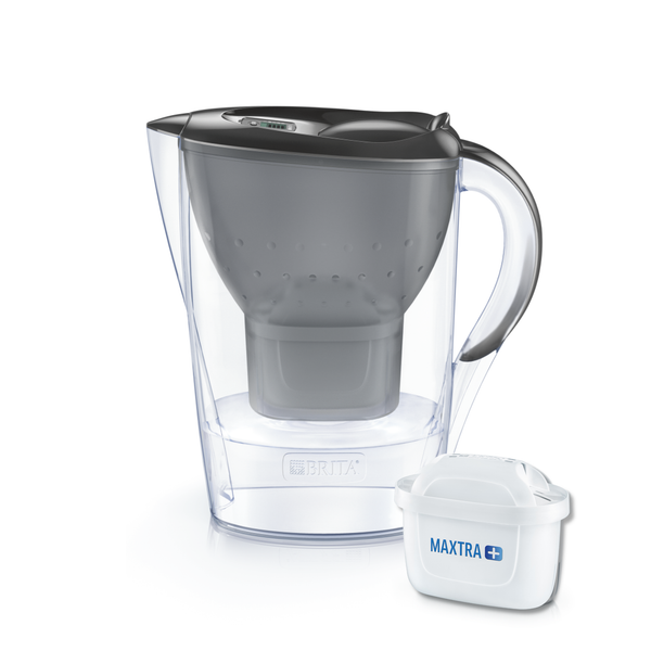 Bình lọc nước BRITA Marella Graphite 2.4L (có sẵn 1 lõi lọc Maxtra Plus 100L)