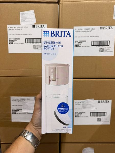 Bình lọc nước BRITA Vital Mauve-Rose 600ml (có sẵn 2 đĩa lọc Micro Disc)