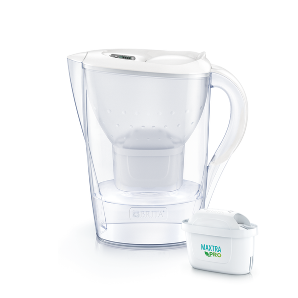 Bình lọc nước BRITA Marella Cool White 2.4L (có sẵn 1 lõi lọc Maxtra Pro 150L)