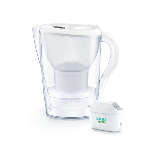 Bình lọc nước BRITA Marella Cool White 2.4L (có sẵn 1 lõi lọc Maxtra Pro 150L)