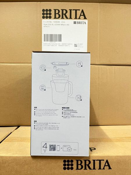 Bình lọc nước BRITA Style Essential XL Stone Blue 3.6L (có sẵn 1 lõi lọc Maxtra Pro 150L)